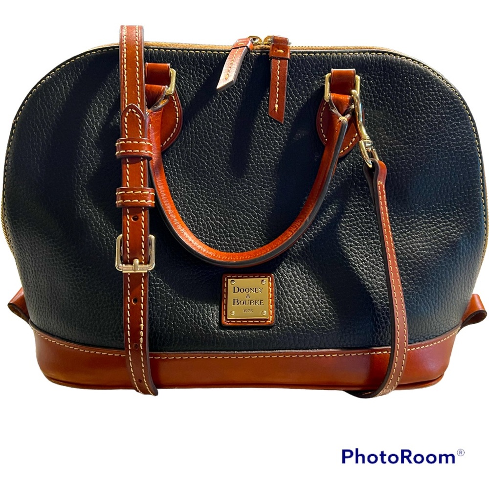 Dooney & Bourke Pebble Leather Zip Dome Satchel